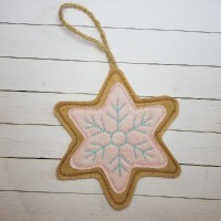 ITH Star Christmas Ornament Applique Design